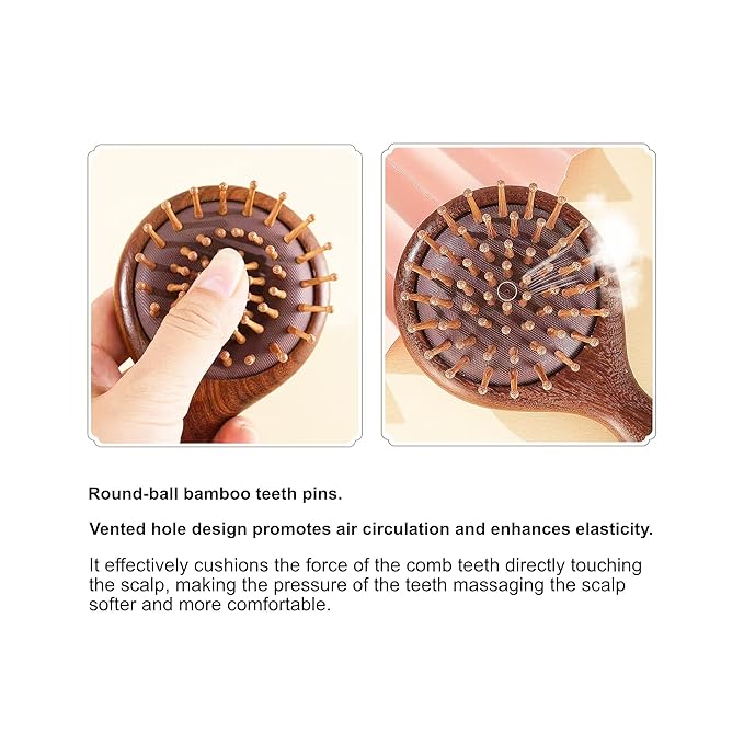 TOBOHU Engraved Wooden Hairbrush, I Love You More Gift for Wife Christmas, Birthday Valentine Gift for Her, Women Unique Holiday Gift