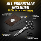 Fagaci Hair Thinning Scissors 6" with 440C Steel, Ultra Sharp & Superior Cuts Texturizing Shears, Extreme Durability Texturizing Scissors, Barber Thinning Shears, Hair Cutting for Women & Men