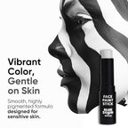 Blue Squid PRO White Face Paint Stick - Waterproof Body Paint for Adults & Kids Eye Black Baseball, Softball - Vegan Hypoallergenic Twist-Up Non-Toxic Makeup Stick for Cosplay, Sports & SFX (White)