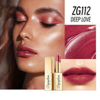 Dark Red Moisturizing Lipstick for Women Shimmer Tinted Lip Balm Hydrating Nourishing Burgundy Lip Gloss Vegan& Cruelty Free Lip Makeup, ZG112 Deep Love
