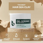 Del Océano Hair Styling Sea Clay - Strong Hold, Matte Finish, Nourishing Formula Hair Clay for Men, Ideal for Hairstyling Medium, Messy, Fine Thinning Hair Styles, 2.7 oz