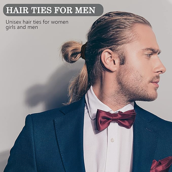 Black Hair Ties No damage 280 Bulk Pack, 4MM Ouchless Elastic Hair Bands for Women's Hair Elastic Ponytail Holders for Ponytails, Thick, Medium, Thin, Fine & Short Hair