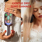 SIMETRA Wooden Paddle Hair Brush Unique Pattern Guinean Ovangkol Hardwood Bristles Hair Brushes for Women Wet Brush Detangling Brush for Scalp Massage for Men Kids for All Hair Types (Turtle)