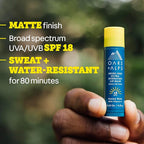 Oars + Alps Lip Suncreen, SPF 18 Lip Balm, Shine Free Sunscreen for Lips, Infused with Vitamin E, Peppermint & Spearmint, Water & Sweat Resistant, Moisturizing, Hydrating, Sunny Mint Scent, 3pk