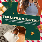 White Green Red Star Hair Clips Accessories for Girls Women Kids, Metal Snap Barrettes Cute Colorful Pins for Party Rave Large & Small Size 36pcs (Christmas)