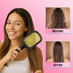 Bautero Brush Detangler Brush for Wet & Dry Hair, Pain-Free Brushing on All Hair Types, Knot Removal, Vented Hair Brush, Saku Sunflower