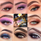 Glitter Eyeshadow Palette, 10 Colors Sparkle Shimmer & Matte Eye Shadow Highly Pigmented Waterproof Long Lasting Makeup Set (Color 1)