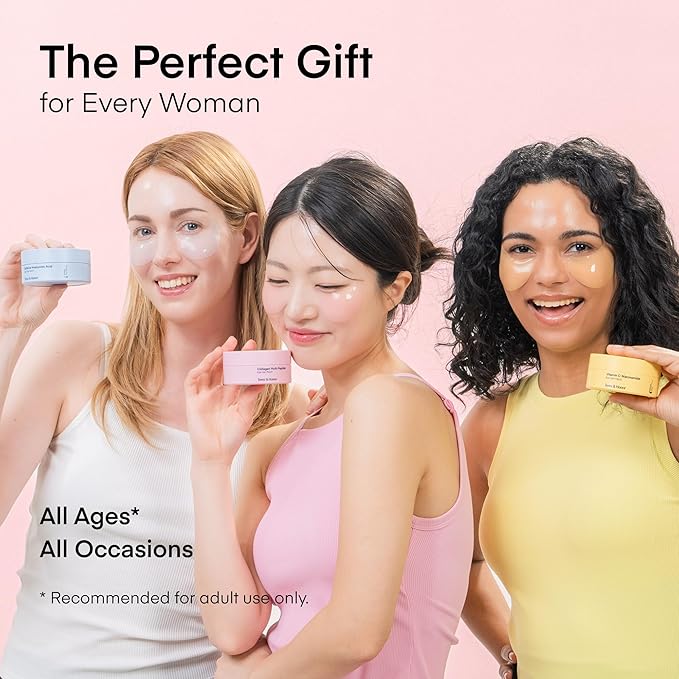 TEREZ & HONOR Eye Patches Set: Korean Hydrogel Eye Masks Gift, 3 Pack (x 60 Pcs) with Caffeine, Collagen & Vitamin C - For Puffy Eyes, Dark Circles, Fine Lines, Wrinkles & Bags, Travel Case Included