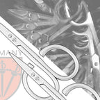 3 Swords Germany - brand quality STAINLESS STEEL INOX CURVED CUTICLE SCISSORS - STRONG SCISSORS FOR STRONG PEOPLE with case by 3 Swords Germany