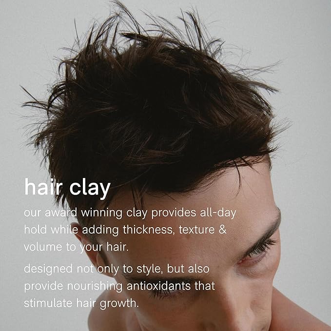 Jack Henry Premium Hair Clay for Men - Matte Finish, All Day Hold, Low Shine, Hair Styling Clay for All Hair Types - Natural, Organic Award Winning Formula - Natural Scent (1.6 oz)