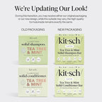 Kitsch Clarifying Tea Tree Shampoo and Conditioner Set – Shampoo & Conditioner Bar for Women and Men, Scalp & Oil Control Hair Care – Free of Paraben, Sulfate & Silicone – Made in USA - 2 pcs