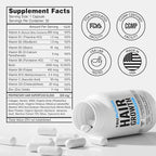 Tru Bloom Hair Growth Vitamins - 1 Month Supply. Clinically Proven to Grow Fuller, Thicker Hair. Drug-Free with Biotin, Collagen, Keratin, MSM, Zinc, D3 + Hair Superfoods