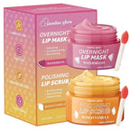 Lip Mask & Scrub – Watermelon, Mango & Vanilla – Hydrates, Exfoliates, Softens & Repairs Dry, Cracked Lips – Dermatologist Tested, Korean Skin Care – Vegan, Clean Beauty – Duo Pack