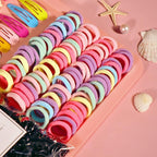 YANRONG Hair Accessories Set For Girls,Candy Colors Nylon Hair Ties,Elastic Ponytail Holders Rubber Band For Baby Kid,Cartoon Hair Clip / Band For Thick Hair & Thin,（2200PCS）