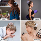 12 Pcs Medium Hair Clips, 3.5 Inch, Colorful - Hair Clips for Thick and Thin Hair, Square Claw Clips, Jaw Clips, Bulk Hair Accessories for Women and Girls