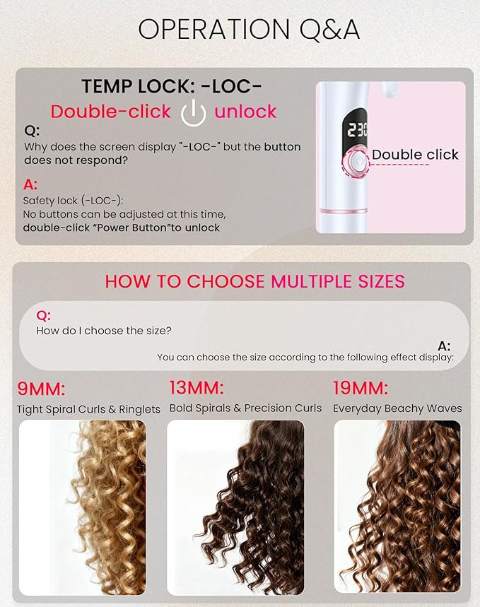 Mini Curling Iron for Short Hair Dual Voltage with European UK Plug Adapter 1/2 Inch Travel Size Small Barrel Curling Iron to Medium Bouncy Curls with 30S Fast Heating, 5 Temps for Global