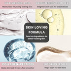 Glov Beauty Micro Infusion System for Face & Lips – 0.25mm 24k Gold Cosmetic Facial Stamp with Hyaluronic Acid, Collagen Peptides & Licorice Root Serum Ampoules (4x Infusion Application, 12x Serums)