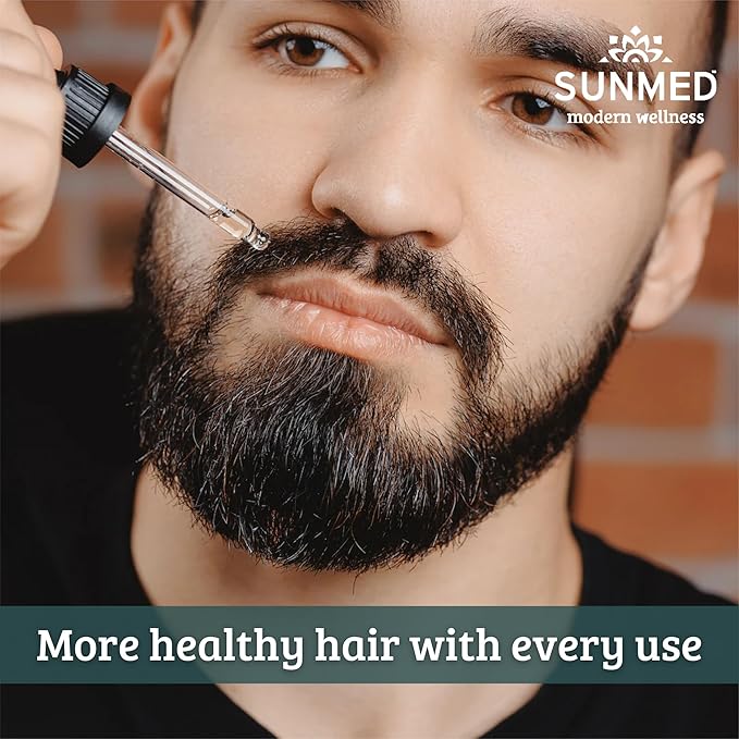 Sunmed Hair & Scalp Oil with Rosemary, Lavender, Jojoba, Vitamin E – Moisturizing Formula for Dry, Itchy Scalp & Frizzy Hair – Nourishes, Hydrates & Supports Hair Growth – 2 fl oz