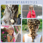 Rubber Bands and Hair Styling Tools Set: 1500 Pcs Elastic Hair Ties with Organizer Box, Baby/Toddler Hair Accessories Gift for Women and Kids