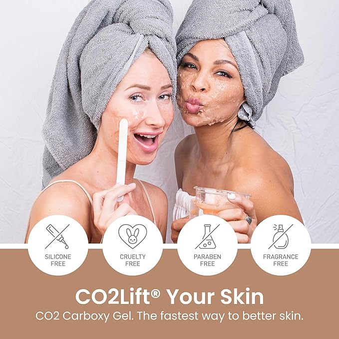 CO2Lift Carboxy Gel Treatment – 2-Pack CO2 Lifting Facial Mask for Puffy Eyes, Wrinkles, Dark Circles, Hydrating, Brightening, Tightening Anti-Aging Skincare