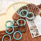 30 Pcs Hair Ties No Damage for Women Girls, High Elastic Braided Hair Ties for Thick Hair, Soft Ponytail Holders, No Crease Hair Bands for Curly Thin Hair Scrunchies (Blue & Green Colors)