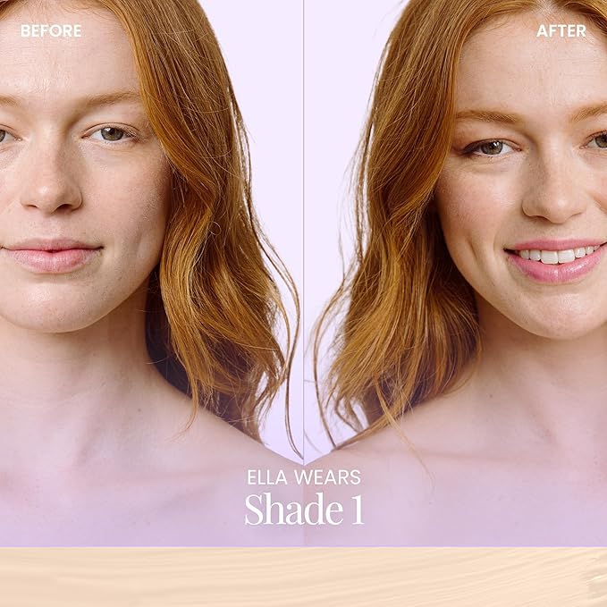 Naked Sundays BeautyScreen™ SPF 50 Peptide Foundation Tint – Tinted Sunscreen & Skincare Makeup with Zinc Oxide, Niacinamide – Lightweight Natural Coverage,1 Fair Neutral, 1.01 oz