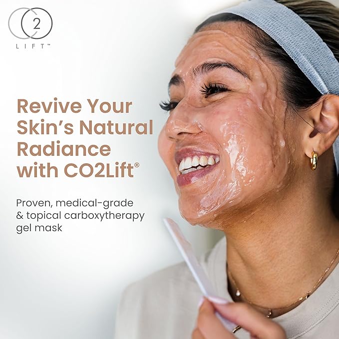 CO2Lift Carboxy Gel Treatment – 2-Pack CO2 Lifting Facial Mask for Puffy Eyes, Wrinkles, Dark Circles, Hydrating, Brightening, Tightening Anti-Aging Skincare