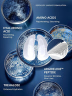 depology Deepcare+ Serum-Infused Micro Dart Patche | 4 Pairs Eye Mask | Under Eye Patches for Wrinkles | Fine Lines | Hydrating Eye Mask with Peptides | Amino Acids | and Synthesized Molecules