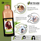 HERBBY Hair Color Shampoo for Gray Hair Coverage&Color Transform with 9 Herbal Extracts –Long Lasting(6-8 Weeks),Shiny,Evenly Colored,Instant Hair Dye Shampoo&Conditioner, 500 Ml (WINE RED COLOR)