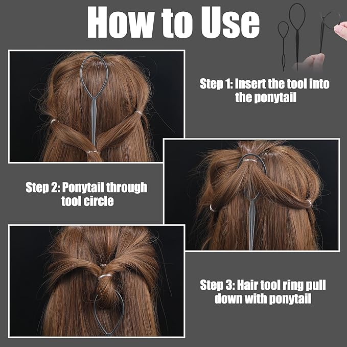 2200 Pcs Elastic Hair Ties, 6 Natural Colors Mini Rubber Bands with Hair Tail Tools and Comb, Hair Accessories for Women, Girls, Toddlers, Babies