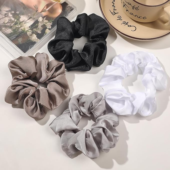 Hair Scrunchies for Women - Hair Ties No Damage Both for Thick Hair or Thin Hair Curl Hair No Crease Scrunchies Ponytail Holder No Hurt Your Hair