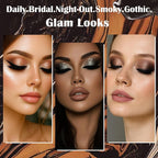 Prism Makeup Matte Eyeshadow Palette Pro 18 Colors Pigmented Shimmer Glitter Eye Shadow Palette, Long Lasting Waterproof Smokey Powder Cosmetics Halloween Makeup Kit (01# Seductress)