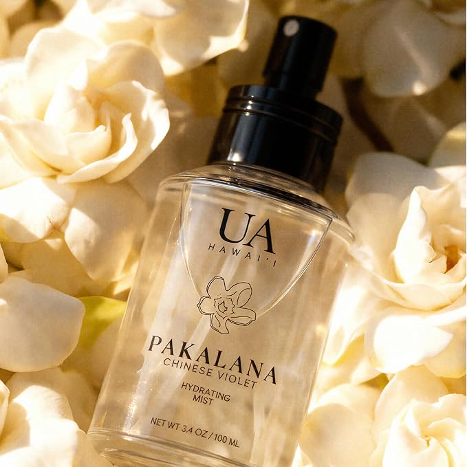 Pakalana Chinese Violet Body and Hair Mist from Hawaii, Hair Perfume for a Light, Hydrating Refresh, Body Mist for Women and Men, Alcohol-Free, With Moisturizing Hyaluronic Acid & Glycerin, 3.4 oz