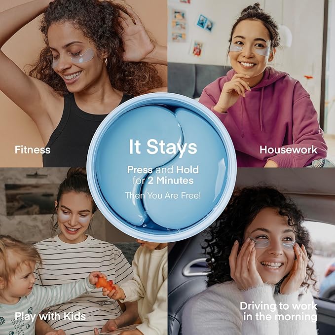 TEREZ & HONOR Eye Patches Set: Korean Hydrogel Eye Masks Gift, 3 Pack (x 60 Pcs) with Caffeine, Collagen & Vitamin C - For Puffy Eyes, Dark Circles, Fine Lines, Wrinkles & Bags, Travel Case Included