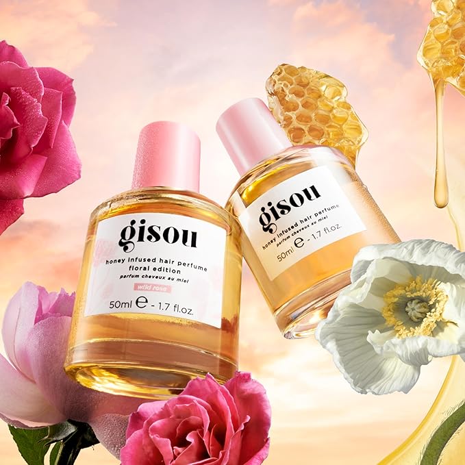 Gisou Honey Infused Hair Perfume – Long-Lasting Hair Fragrance with Mirsalehi Honey & Argan Oil, Wildflower Honey scent, 1.7 Fl Oz