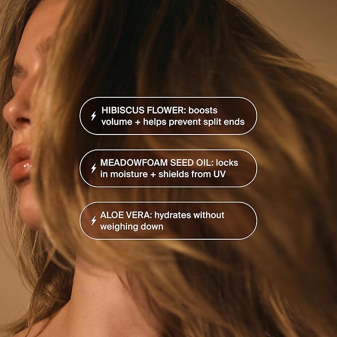 Hair Elixir Serum - Smooth Frizz-Free Hair Instantly - 80ml Heat Protectant - Daily Styling & Overnight Treatment - Lightweight Formula with Hibiscus & Meadowfoam Extracts