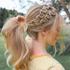 Bessrung 80 Pcs Brown Hair Ties No Damage, Seamless Elastic Hair Ties for Women Girls, Strong, Stretchy Hair Bands, Soft Nylon Ponytail Holders for Thin Thick Hair, Hair Accessories for Christmas Gift