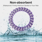 JessLab Spiral Hair Ties for Women, 10-Pack Traceless No-Damage Ponytail Holders, Coils Hair Bands for Girls, Assorted Colors