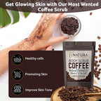 Natura Spa Coffee Body Scrub with Coconut Oil & Vitamin E – Natural Exfoliator for Smooth, Glowing Skin – Reduces Cellulite, Boosts Circulation & Improves Elasticity – Face, Body & Foot, 200g