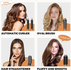 6 in 1 Blow Dryer Brush, Upgrade Hair Dryer Brush Set Negative Ion Air Styler Curling Wrap Air Curler, Hot Air Brush Curling Iron Hair Styling Tools As A Gift for Straight/Curl/Dry/Smooth