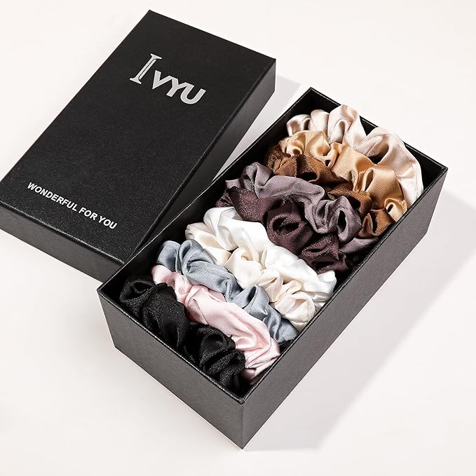 Hair Ties Small Scrunchies for Women's Hair Scrunchies Both for Thick Hair or Thin Hair Curl Hair No Crease Ponytail Holder No Hurt Your Hair