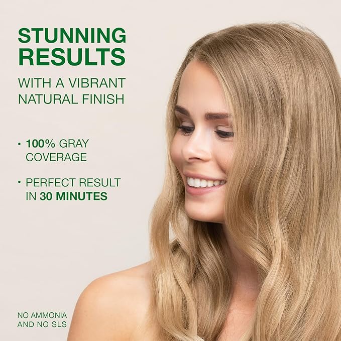 Naturigin Permanent Hair Color, 9.0 Light Blonde, Ammonia Free, 100% Gray Coverage, Nourishing Natural Formula, For All Hair Types, Long-Lasting, Vegan & Cruelty-Free, 1 Pack