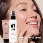 Elizabeth Mott Thank Me Later Glow Enhancer & Primer - Illuminating Makeup Base & Highlighter for Radiant Skin - Lightweight, Long-Lasting, Vegan & Cruelty-Free, Sheer Light Glow Shade, 30g