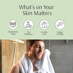 Marbela Cosmetics Stone & Feather Handmade Soap Bar - Made in USA, Vegan Friendly, Palm Oil Free, Natural Bar Soap - Gentle Face & Body Soap for Daily Skin Care, Moisturizing & Nourishing - 3.5 oz