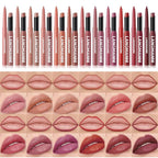 Jolilab 6Pcs Lip Set: 3 Colors Lip Liner+3 Colors Lipstick, Matte/Creamy,Smooth Creamy Texture,Long-Lasting,Bold/Nude Shades for Daily/Party, Vegan, Gift for Makeup Lovers.(#03+05+10)