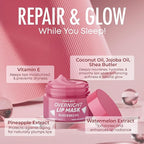 Lip Mask with Watermelon – Overnight Lip Repair, Intense Hydration & Smoothing – Dermatologist Tested, Korean Skin Care – 95% Natural, Clean Beauty, Cruelty-Free – 1 Pack