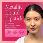 Aromi Metallic Matte Liquid Lipstick | Dusty Pink, Light Mauve Lip Color for Women, Shimmery Finish, Long-lasting (Fairy Tale)