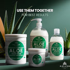 Kallos KJMN Aloe Vera Moisture Repair Shine Shampoo with for dry and damaged hair with a aloe vera extract – Pump 1000 ml - 33,81 Fl Oz