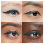 Liquid Eyeliner - Hypoallergenic Eyeliner with Fine Brush Tip, Long-Lasting Waterproof Eye Liner - Cruelty-Free, Vegan, Hypoallergenic, Gluten-Free, Smooth Application Liquid Eye Liner, Green 2mL