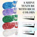 DAGEDA Red Body Glitter Stick,Sparkly Face Glitter Makeup,Holographic Hair Glitters Mermaid Makeup Rave Outfits for Women, Shimmer Face Paint Stick Singer Concert Accessories